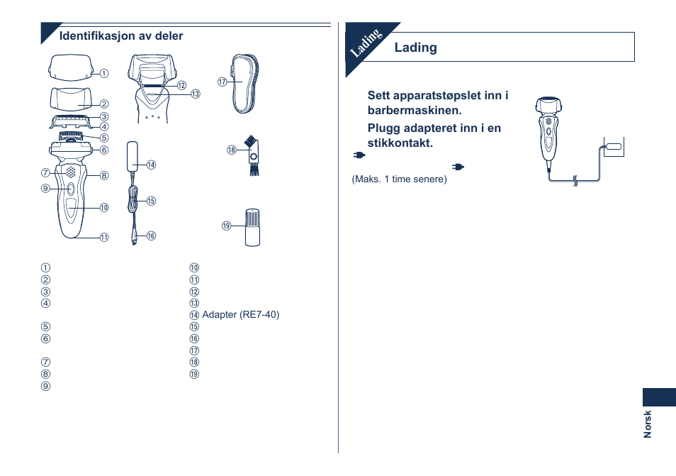 Lading | Panasonic ES8101 User Manual | Page 51 / 116