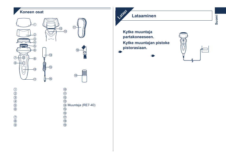 Lataus | Panasonic ES8101 User Manual | Page 63 / 116