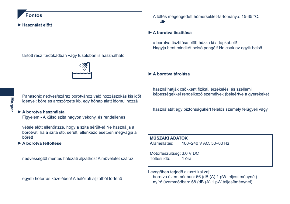 Panasonic ES8101 User Manual | Page 86 / 116