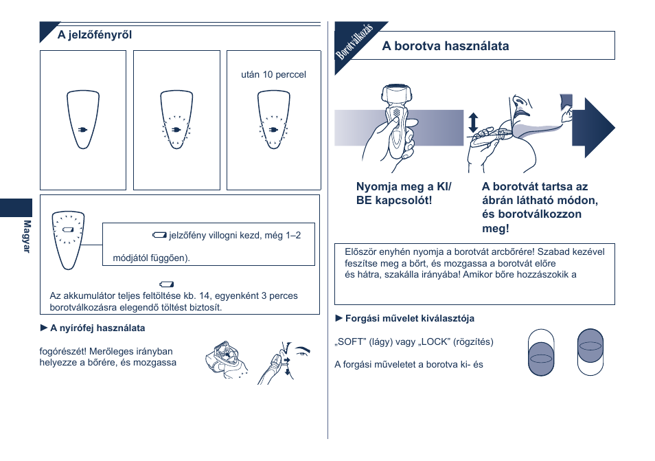 Borotválkozás | Panasonic ES8101 User Manual | Page 88 / 116