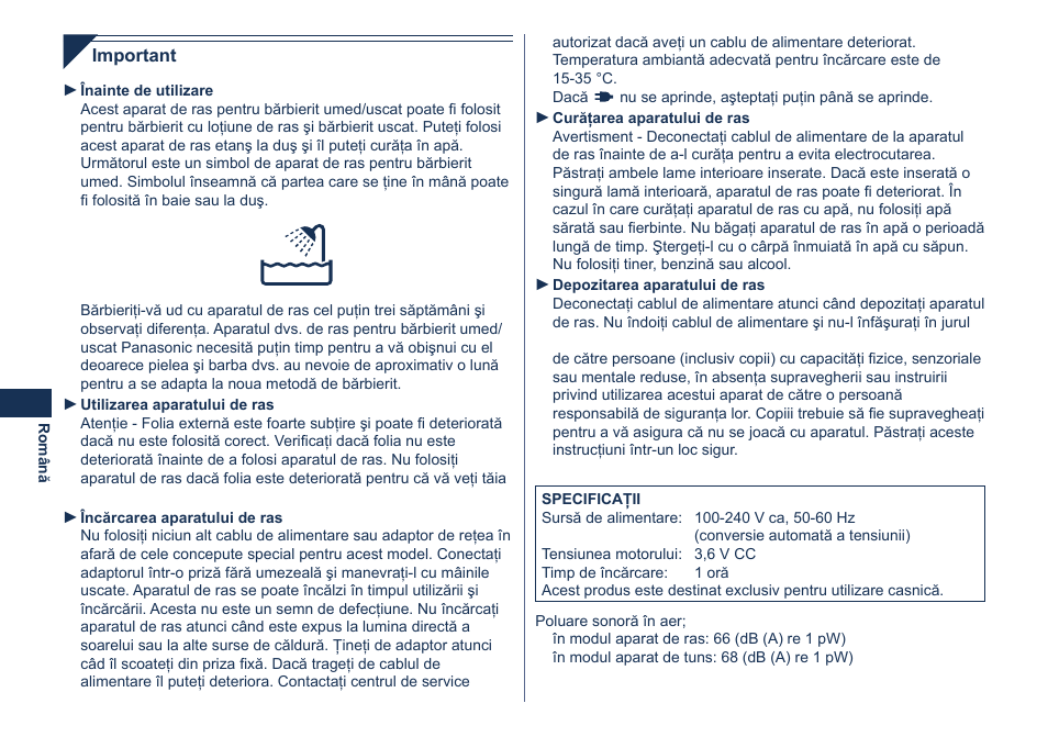 Panasonic ES8101 User Manual | Page 92 / 116