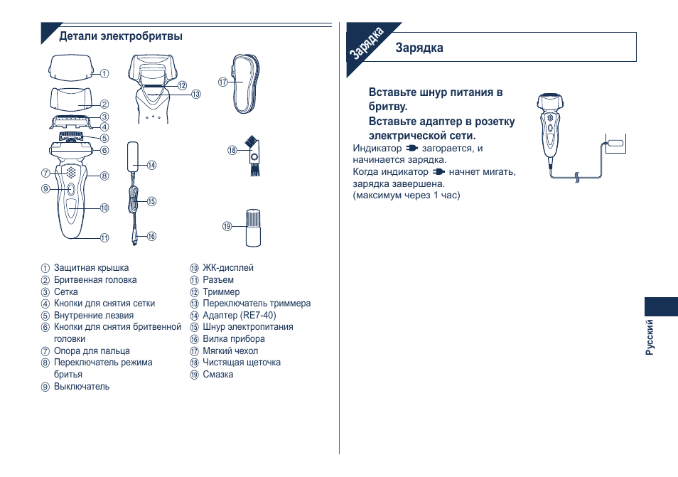 Зар ядка, Зарядка | Panasonic ES8101 User Manual | Page 99 / 116