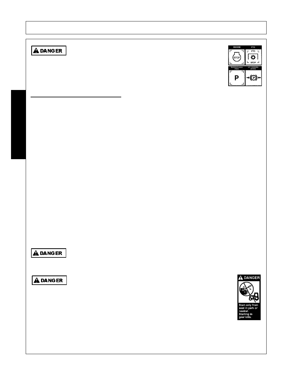 Starting the tractor, Starting the tractor -8, Operation | Opera t ion | Alamo RHINO TX235 User Manual | Page 102 / 150