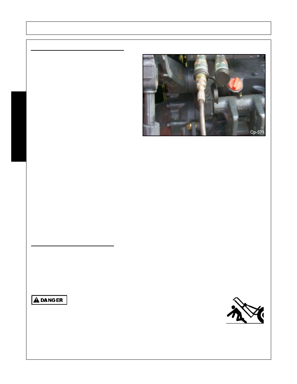 3 connecting mower hydraulics, Setting the mower, Operation | Opera t ion | Alamo RHINO TX235 User Manual | Page 104 / 150