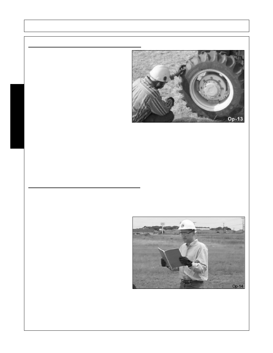 1 tractor pre-operation inspection/service, 2 mower pre-operation inspection/service, Operation | Opera t ion | Alamo RHINO TX235 User Manual | Page 110 / 150
