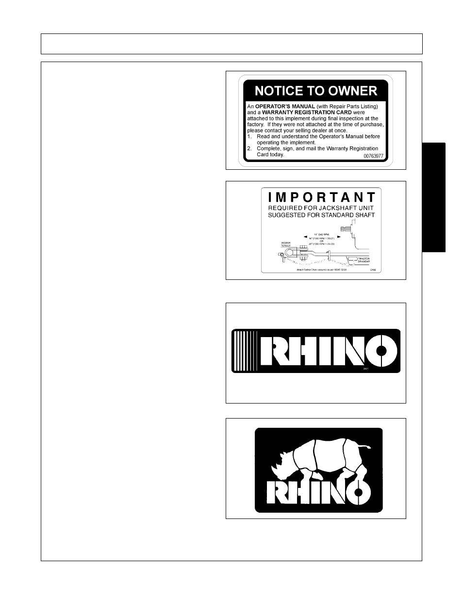 Safety | Alamo RHINO TX235 User Manual | Page 33 / 150