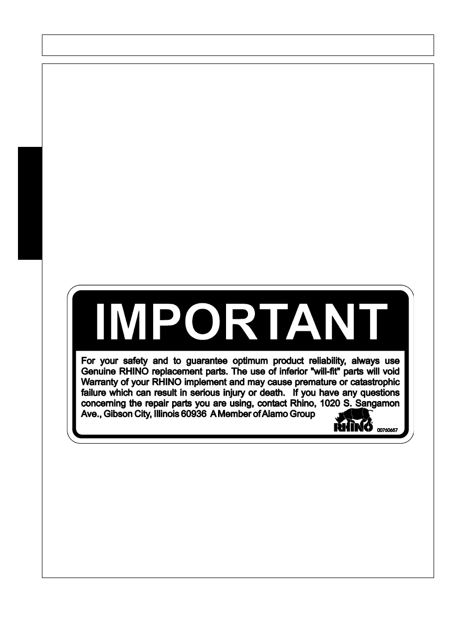 Attention owner/operator, Introduction | Alamo RHINO TX235 User Manual | Page 84 / 150