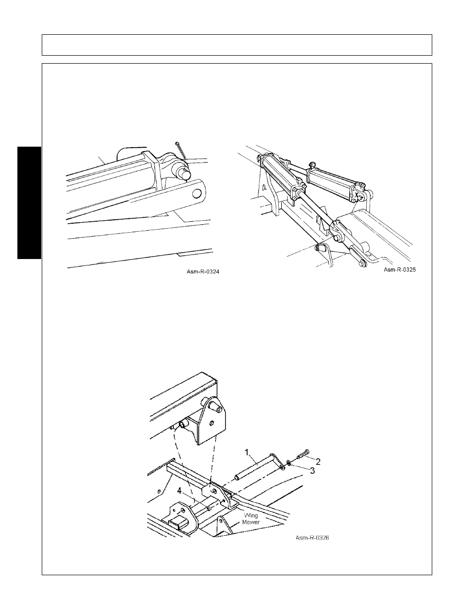 Hydraulic cylinder attachment, Wing mower attachment, Assembly | Assembl y | Alamo RHINO TX235 User Manual | Page 88 / 150