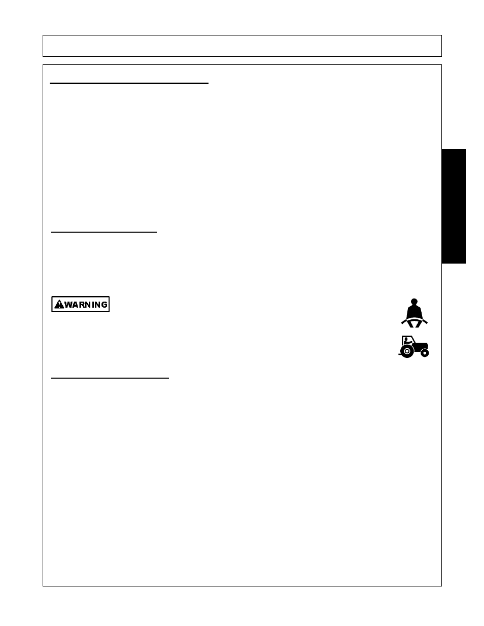 Tractor requirements, Tractor requirements and capabilities, 1 rops and seat belt | 2 tractor safety devices, Operation, Opera t ion | Alamo RHINO TX235 User Manual | Page 99 / 150
