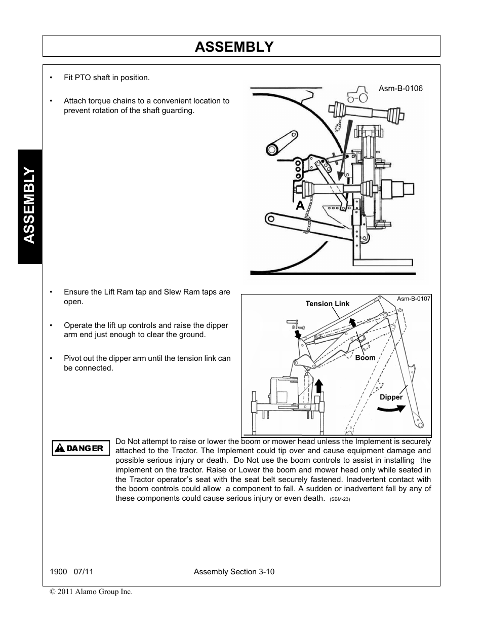 Assembly, Assembl y | Alamo RHINO 1900 User Manual | Page 106 / 198