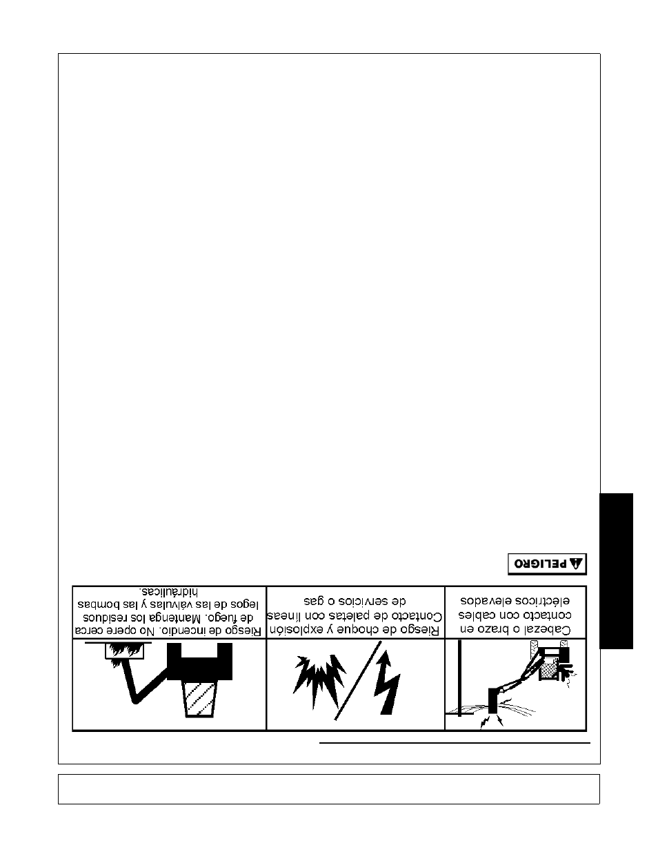 Seguridad, Riesgos elécrticos y de fuego | Alamo RHINO 1900 User Manual | Page 181 / 198