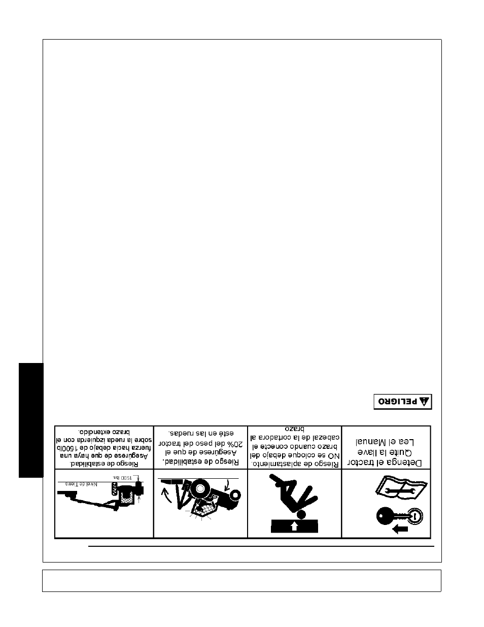 Seguridad, Conectar o desconect ar el implemento de seguridad | Alamo RHINO 1900 User Manual | Page 188 / 198