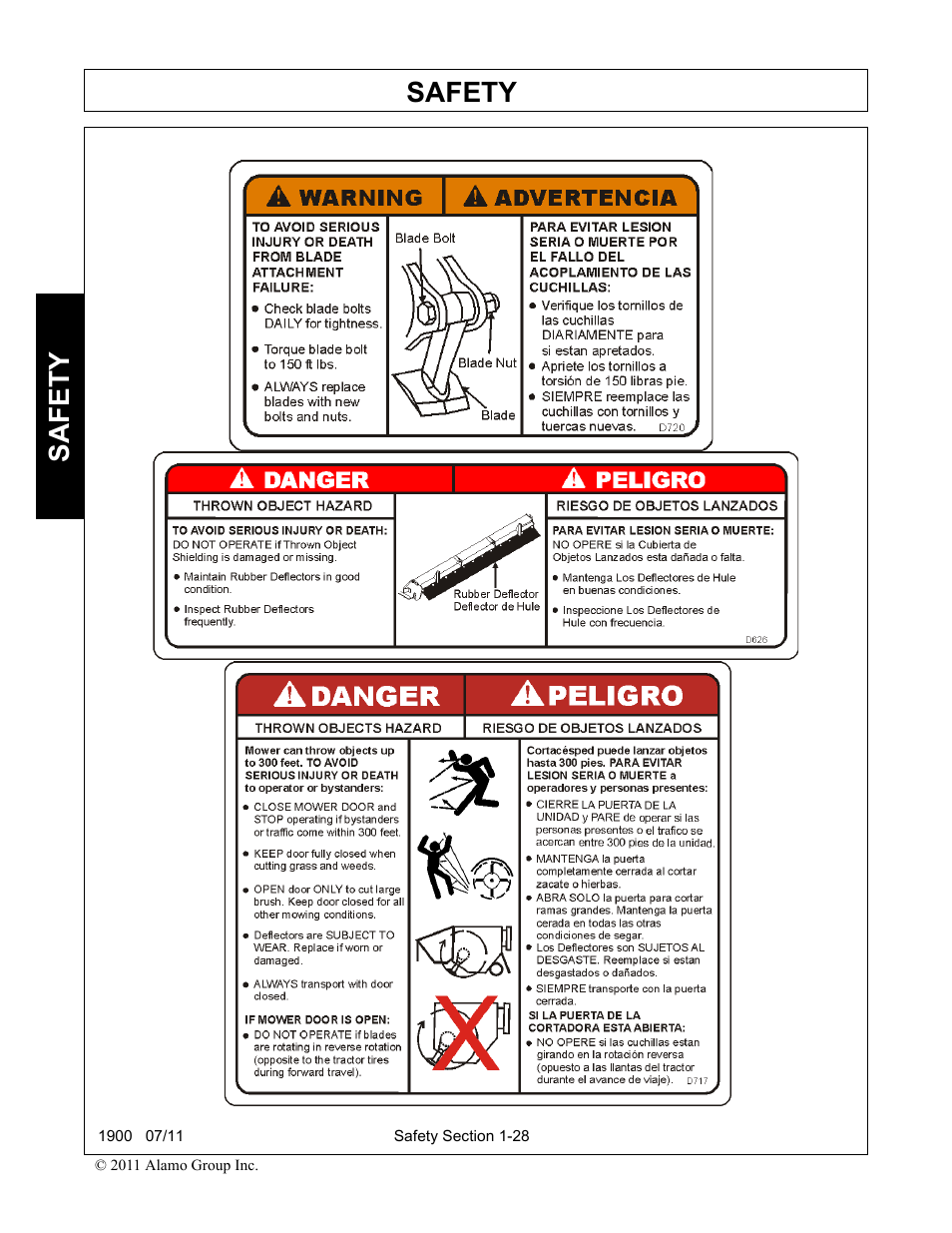 Safety | Alamo RHINO 1900 User Manual | Page 36 / 198
