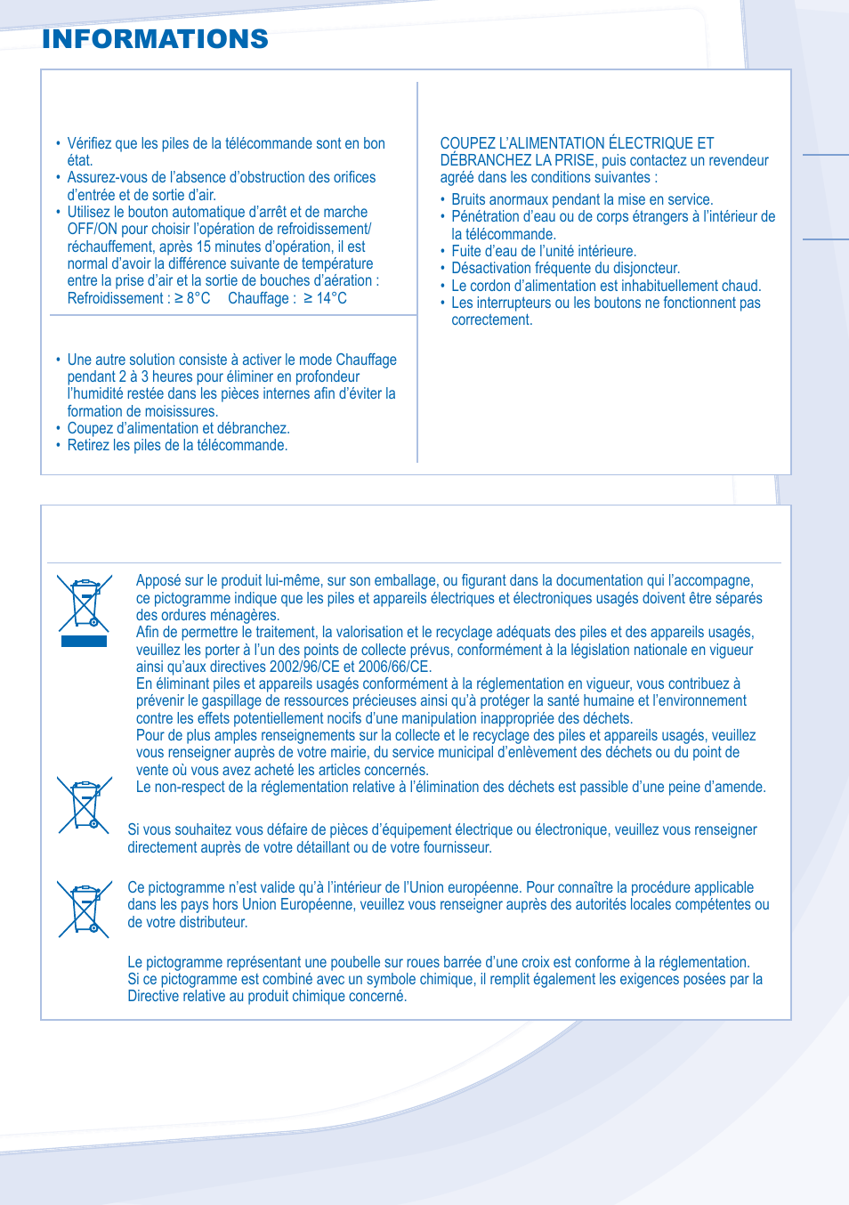 Informations | Panasonic CSMRE7MKE User Manual | Page 11 / 12