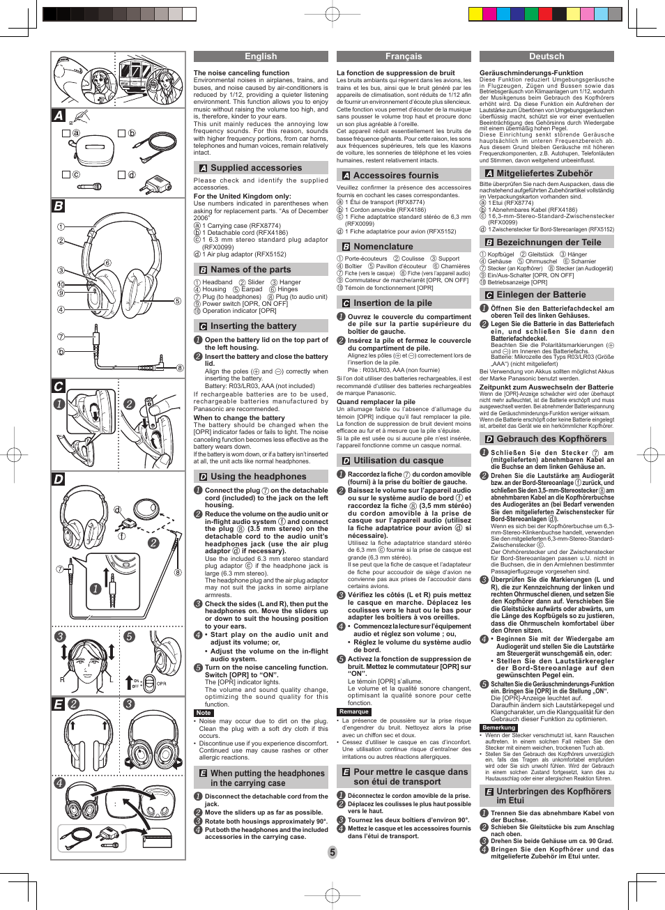 Panasonic RPHC500 User Manual | Page 5 / 8