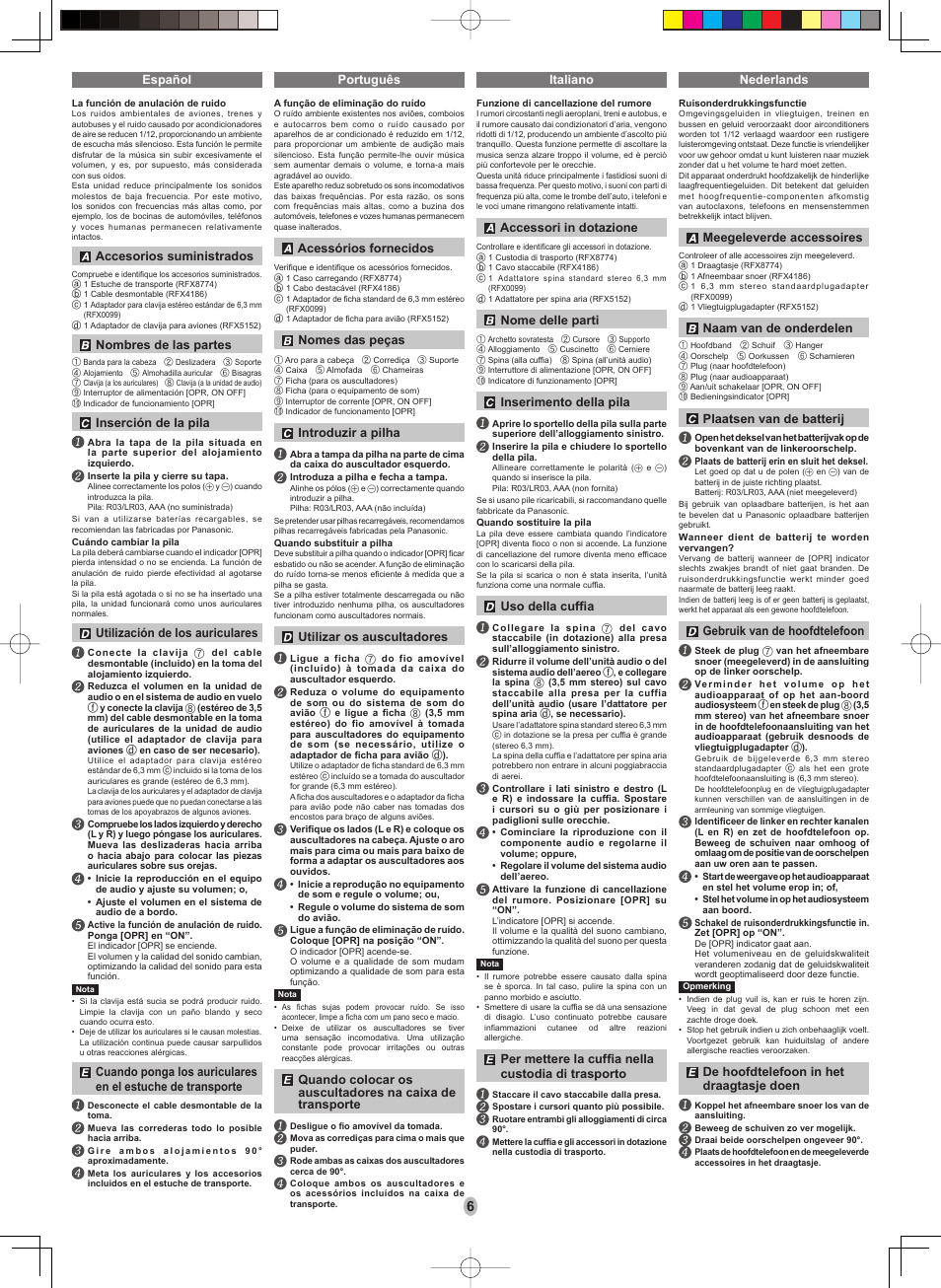 Panasonic RPHC500 User Manual | Page 6 / 8