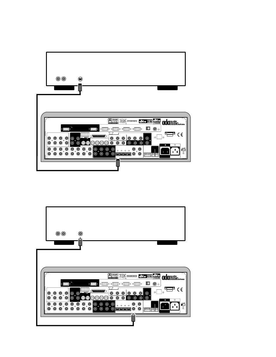 Cd player digital connections, Page 21, Cd player | 115 v, Risk of electric shock do not open, Risque de choc electrique. ne pas ouvrir, Stereo audio out r l opitcal digital audio out, Stereo audio out r l digital audio out | Audio Design Associates Cinema Reference Mach II PTM-8150 User Manual | Page 22 / 113