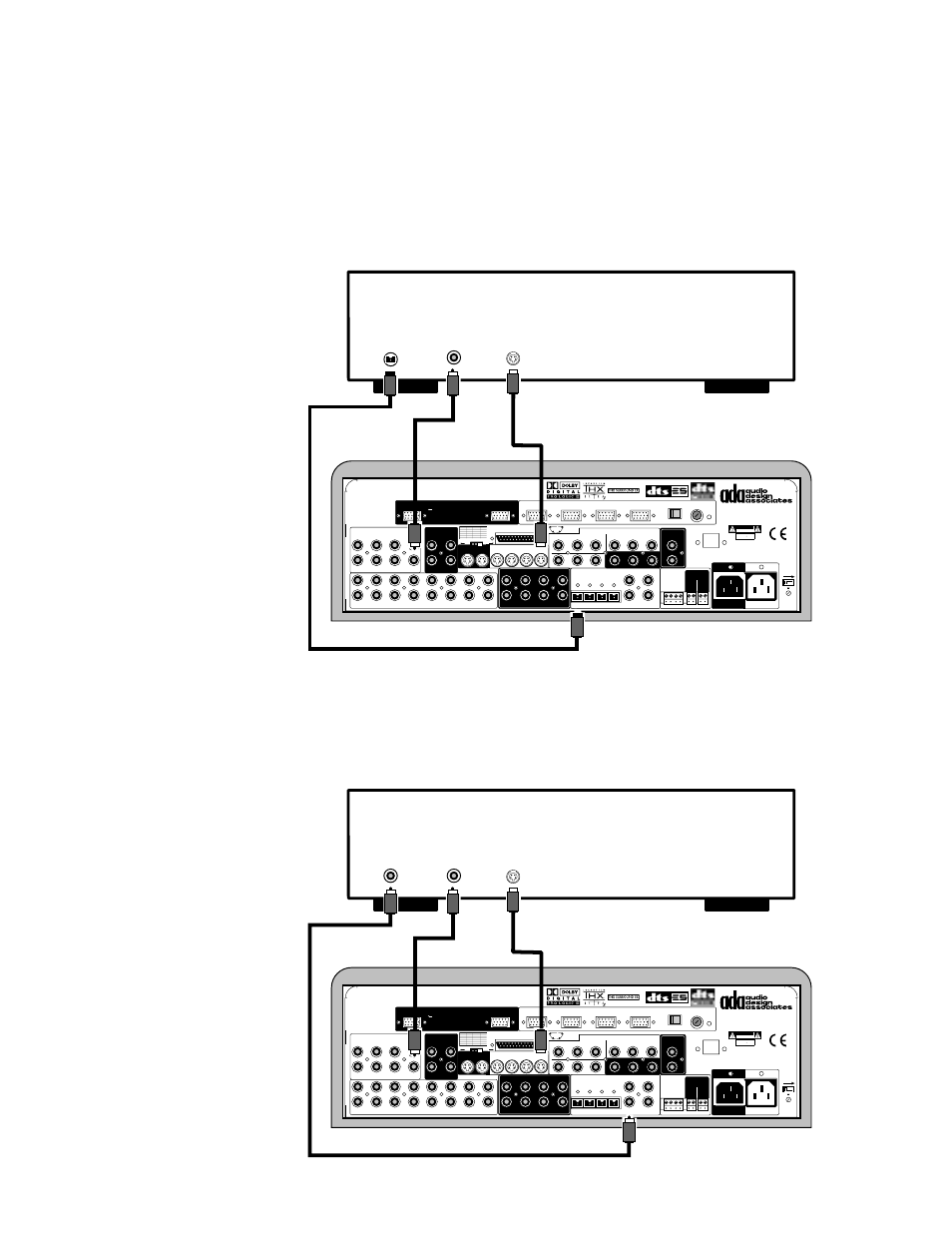 Laserdisc player with internal rf demodulator, Page 26, Laser disc player | 115 v, Risk of electric shock do not open, Risque de choc electrique. ne pas ouvrir, With internal rf demodulator) | Audio Design Associates Cinema Reference Mach II PTM-8150 User Manual | Page 27 / 113