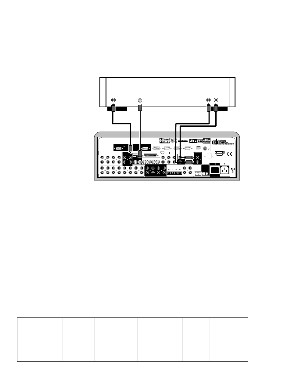 Recording output, Page 30, 115 v | Risk of electric shock do not open, Risque de choc electrique. ne pas ouvrir, Vcr record inputs, Analog audio video cable s-video | Audio Design Associates Cinema Reference Mach II PTM-8150 User Manual | Page 31 / 113