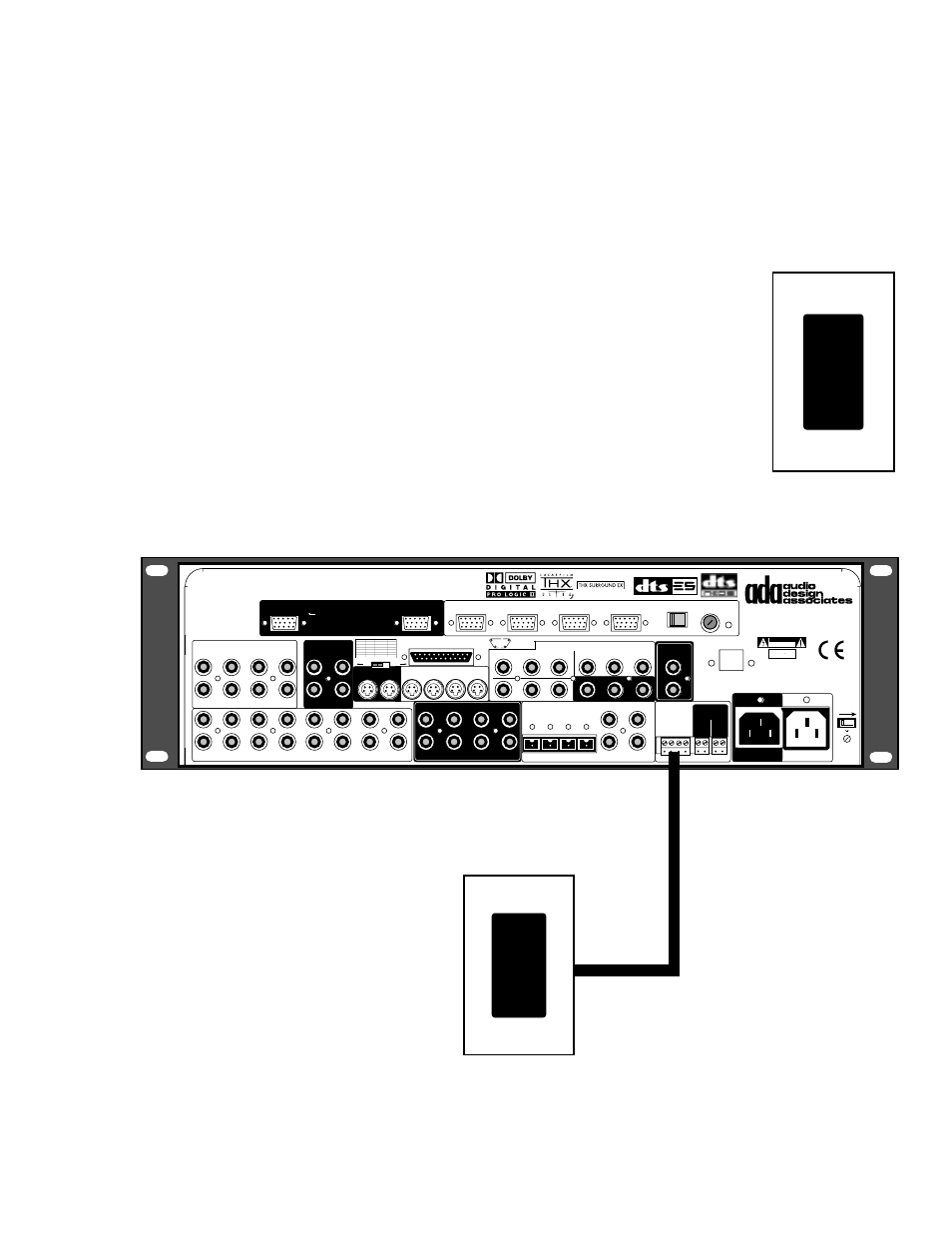 External ir receiver options, Page 69, Risk of electric shock do not open | Risque de choc electrique. ne pas ouvrir, Ii h | Audio Design Associates Cinema Reference Mach II PTM-8150 User Manual | Page 70 / 113