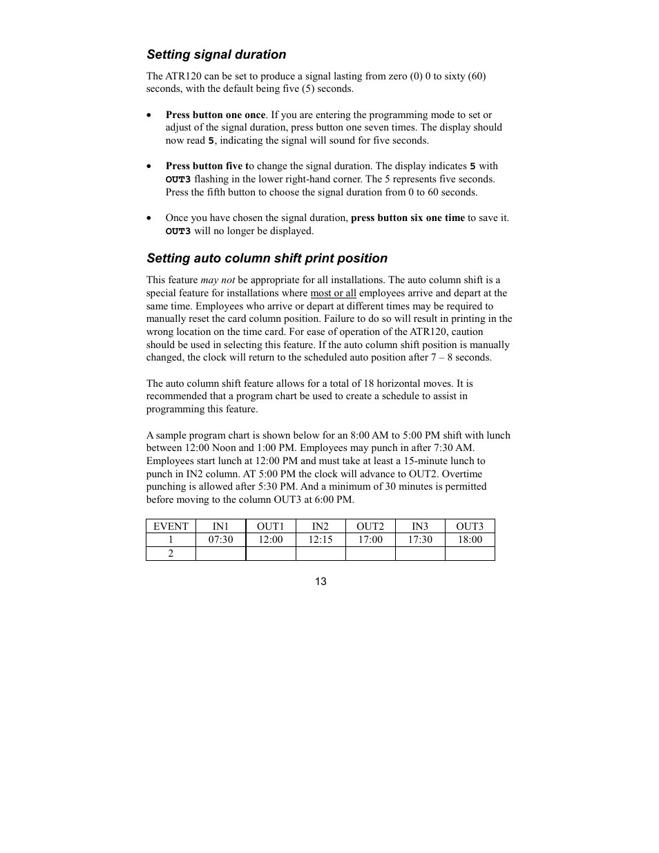Acroprint ATR120 User Manual | Page 17 / 28