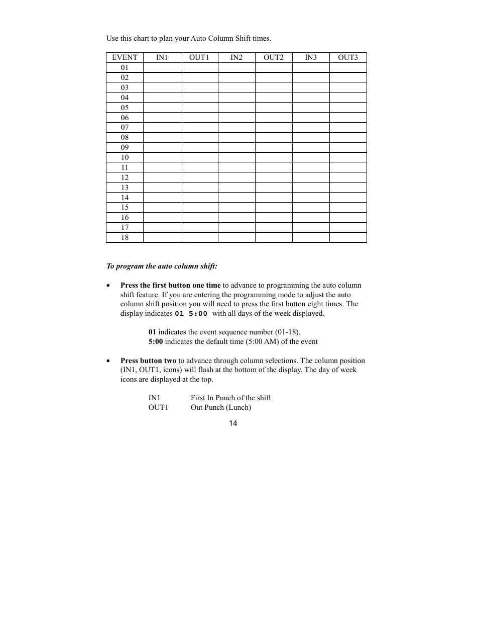 Acroprint ATR120 User Manual | Page 18 / 28