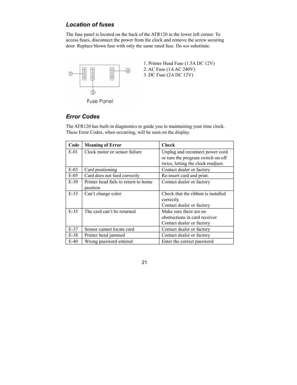 Acroprint ATR120 User Manual | Page 25 / 28