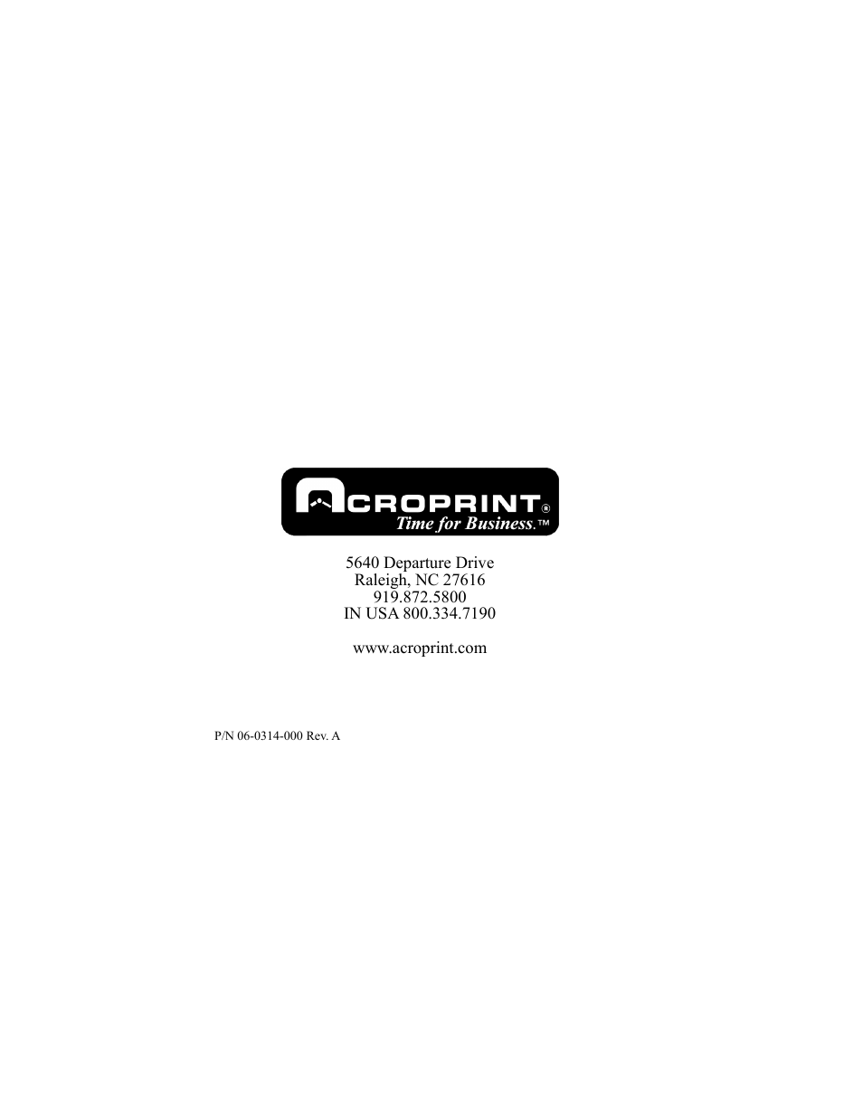 Acroprint ATR120 User Manual | Page 28 / 28