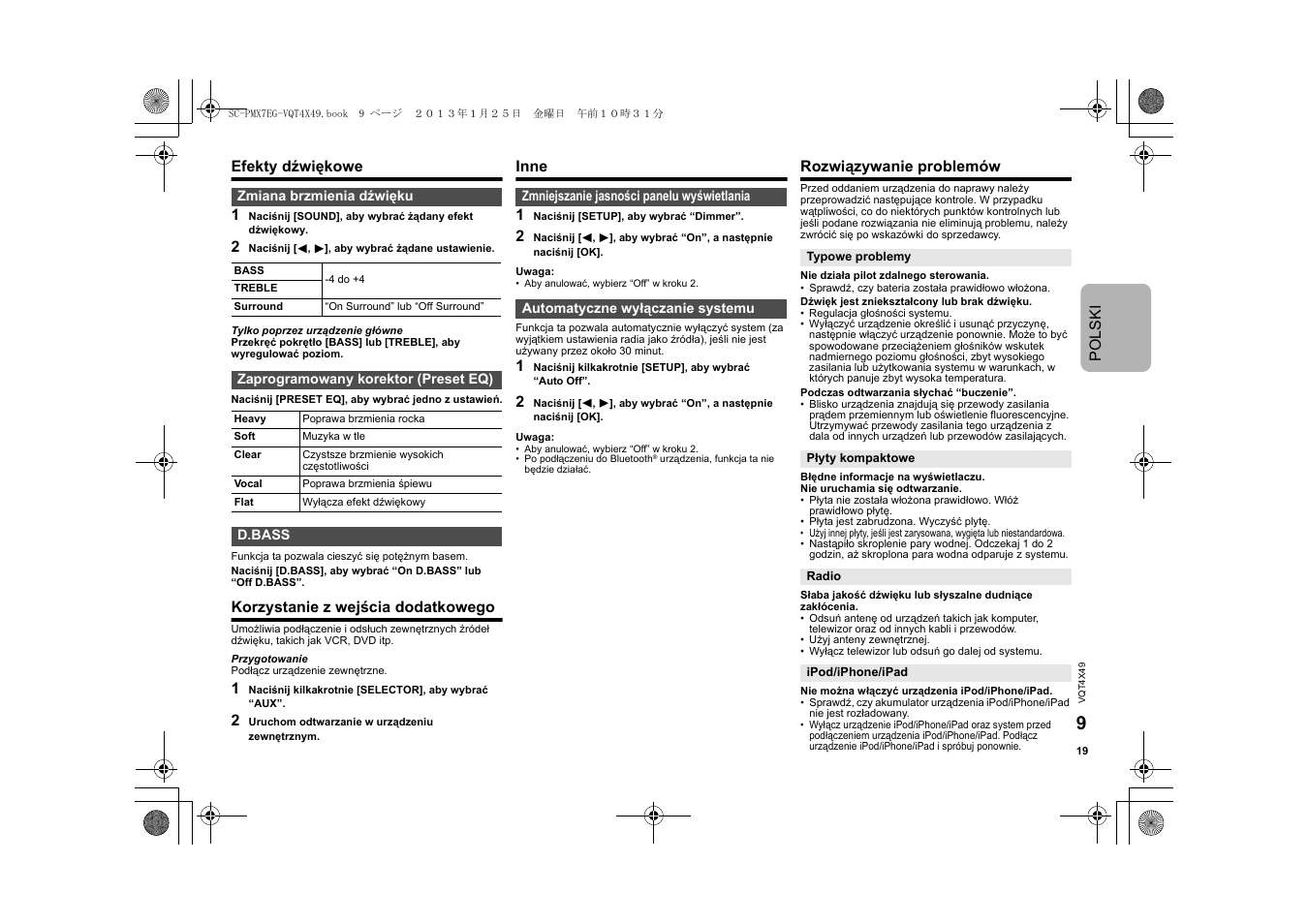 Panasonic SCPMX7EG User Manual | Page 19 / 44
