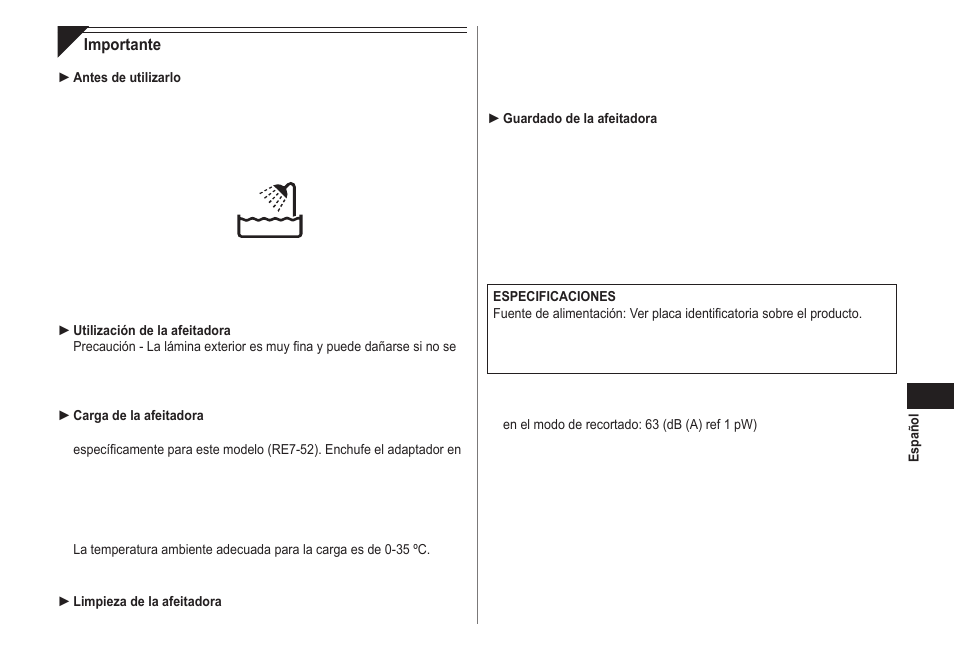 Panasonic ESRW30 User Manual | Page 27 / 88