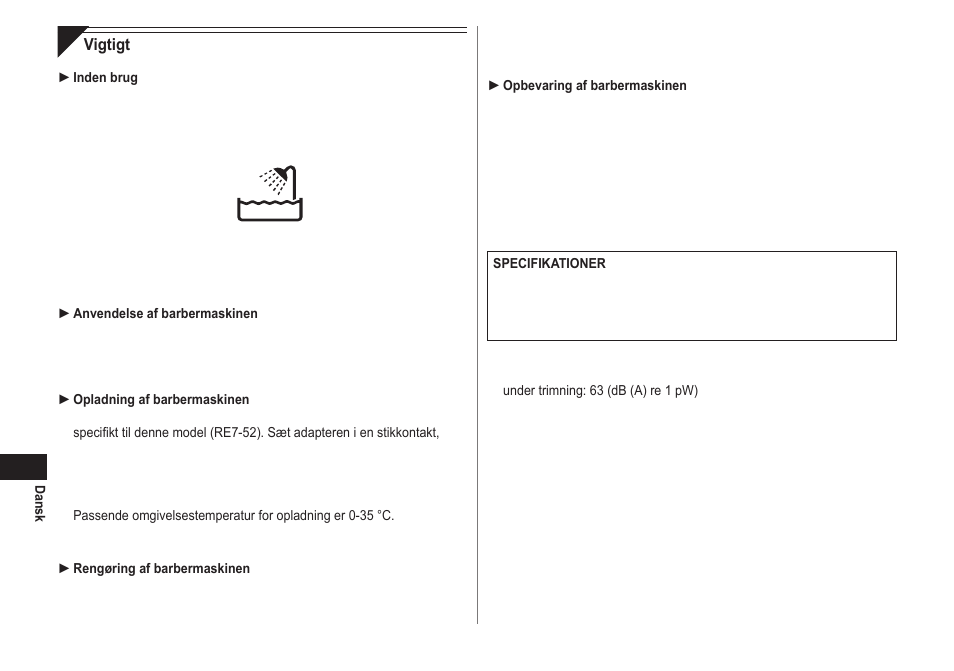 Panasonic ESRW30 User Manual | Page 32 / 88