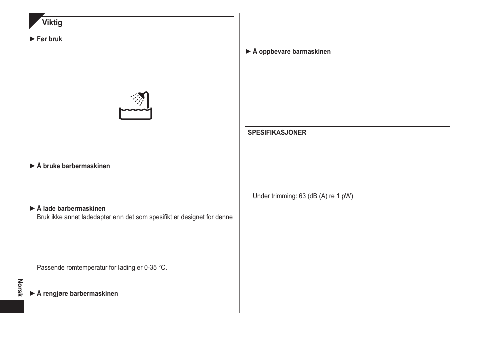 Panasonic ESRW30 User Manual | Page 42 / 88