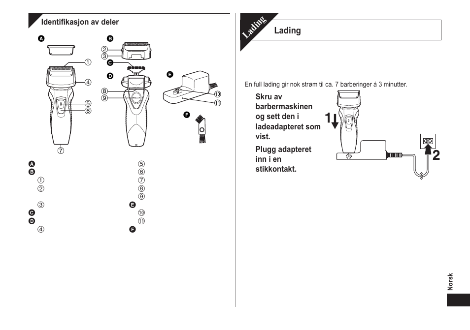 Lading | Panasonic ESRW30 User Manual | Page 43 / 88