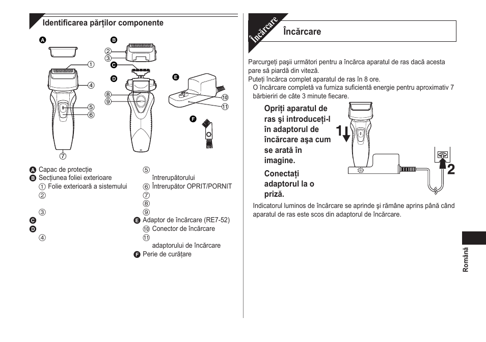 Încăr car e | Panasonic ESRW30 User Manual | Page 79 / 88