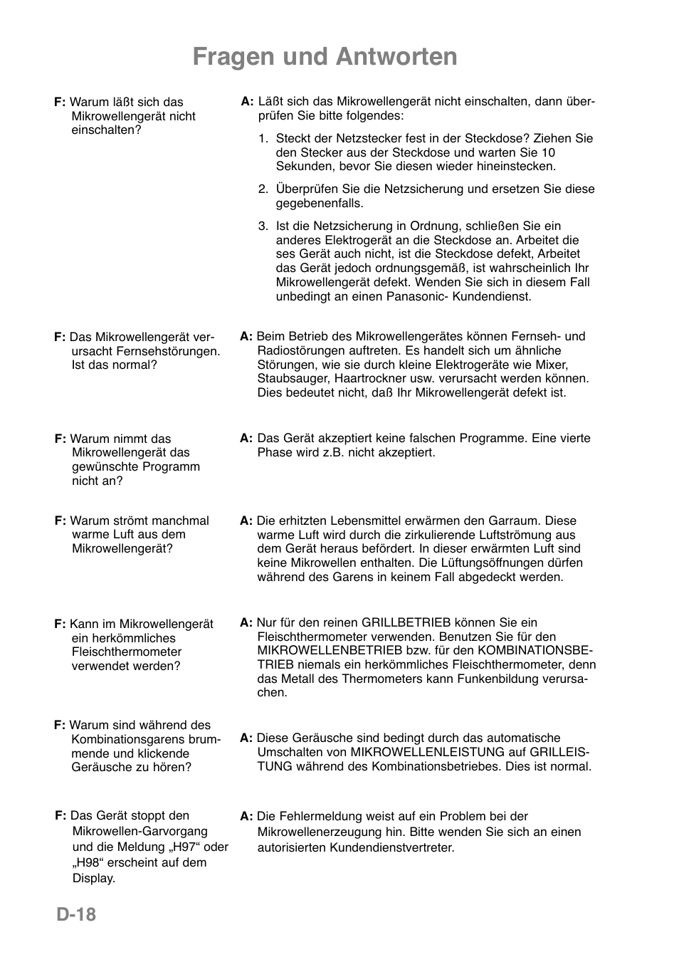 Fragen und antworten, D-18 | Panasonic NNGD379S User Manual | Page 60 / 303