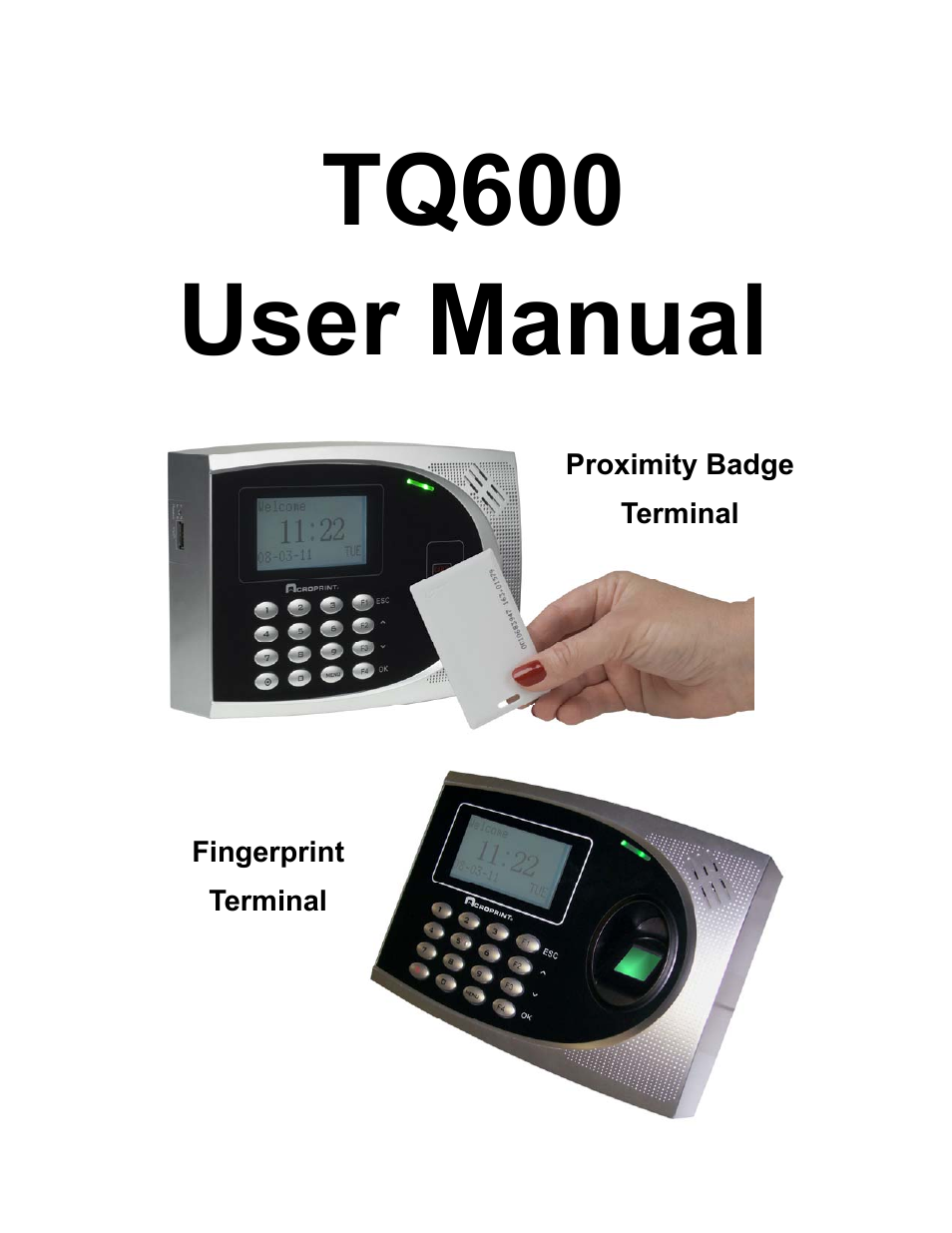 Acroprint timeQplus TQ600 User Manual | 71 pages