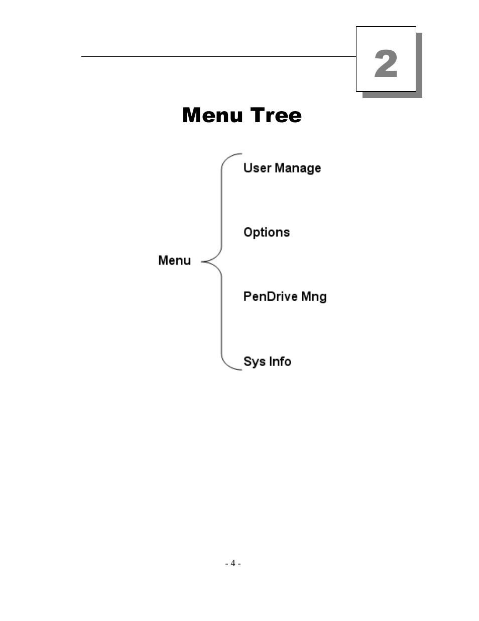 Menu tree | Acroprint timeQplus TQ600 User Manual | Page 12 / 71