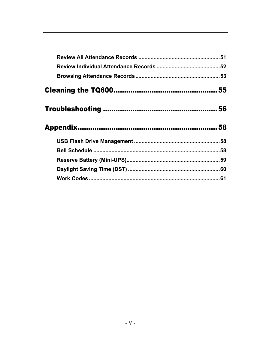 Acroprint timeQplus TQ600 User Manual | Page 7 / 71