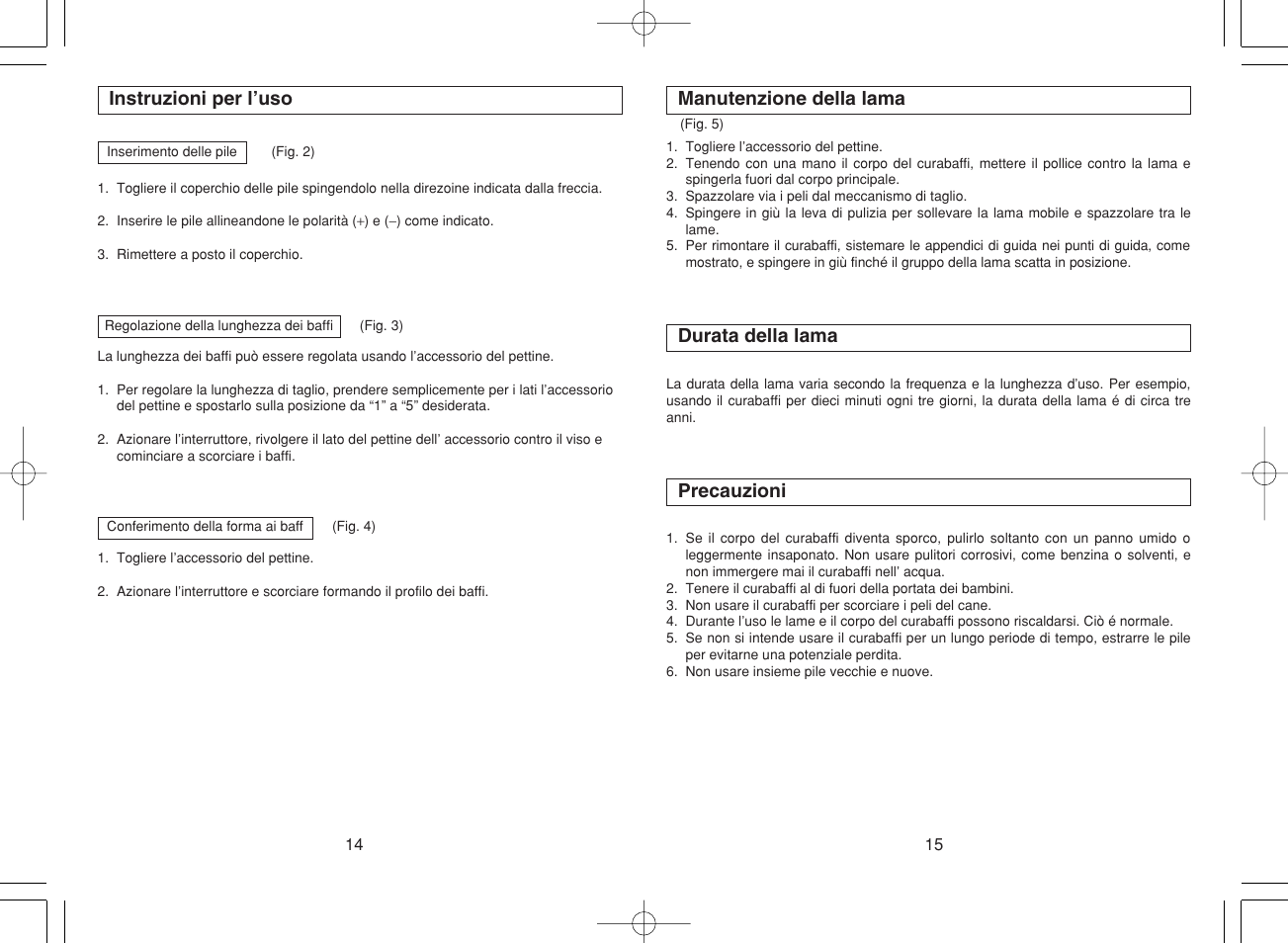 Panasonic ER240 User Manual | Page 10 / 34