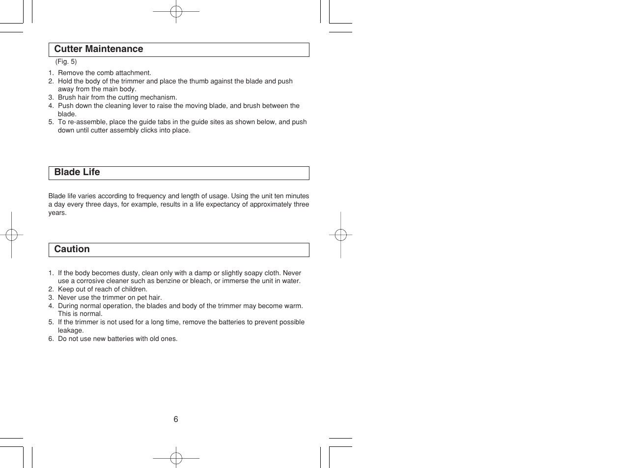 Panasonic ER240 User Manual | Page 4 / 34