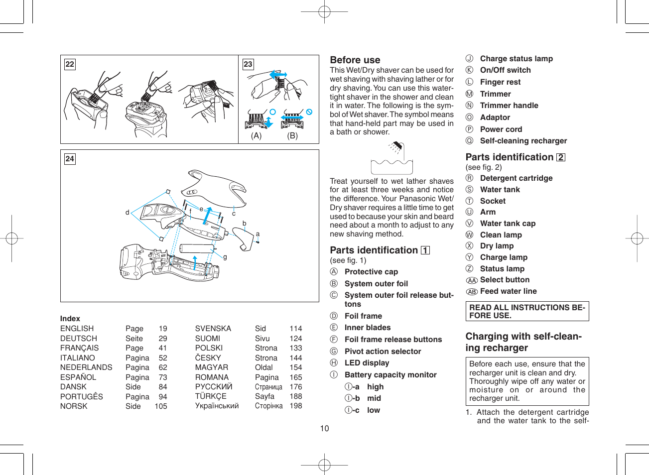 Panasonic ES8078 User Manual | Page 10 / 111