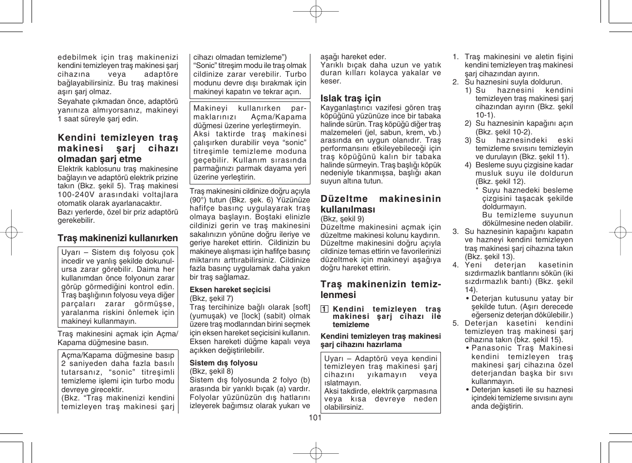 Panasonic ES8078 User Manual | Page 101 / 111
