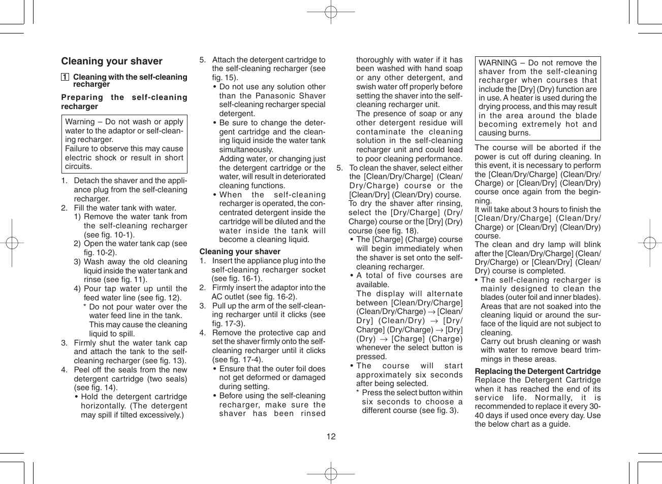 Panasonic ES8078 User Manual | Page 12 / 111