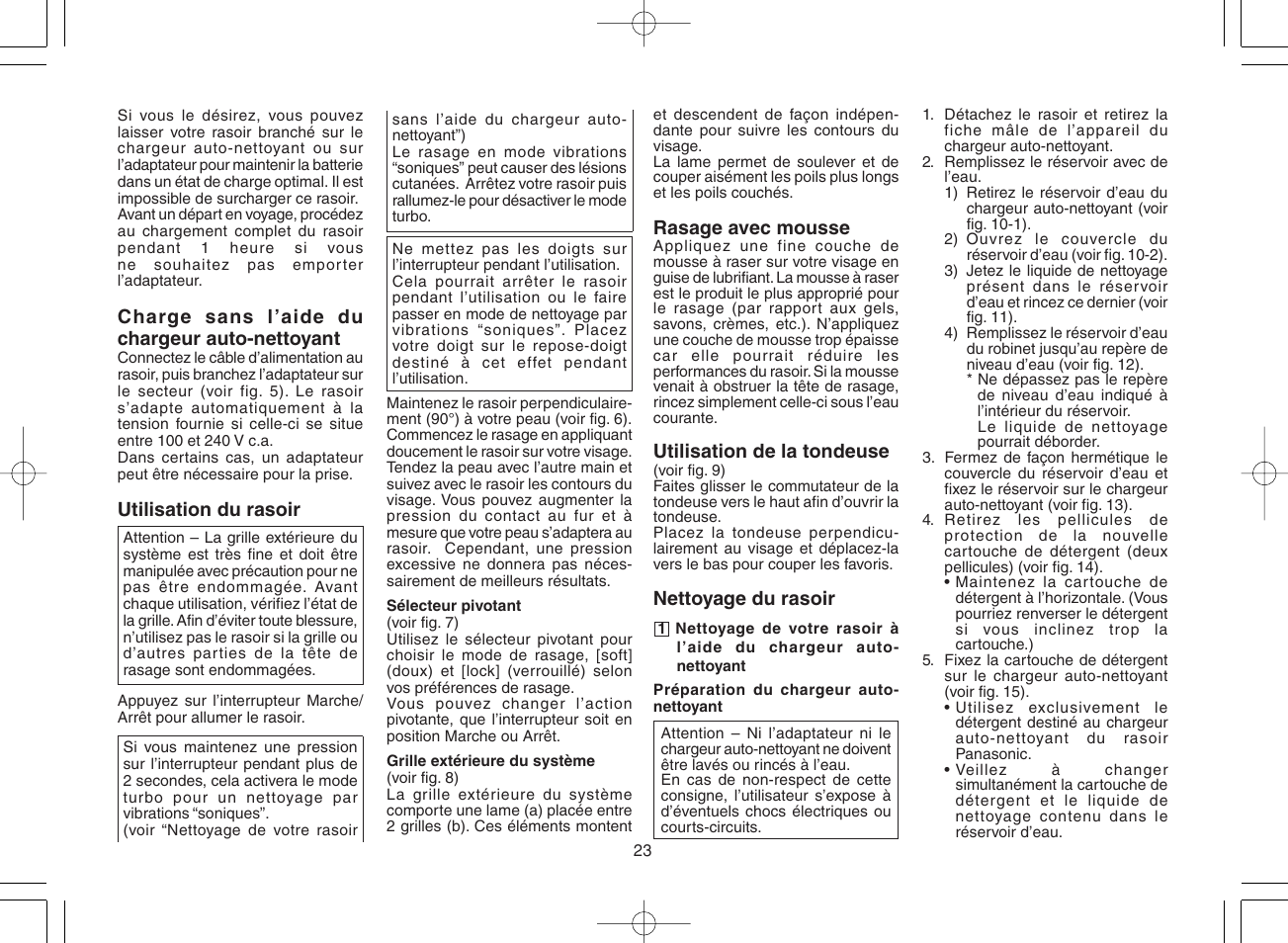 Panasonic ES8078 User Manual | Page 23 / 111