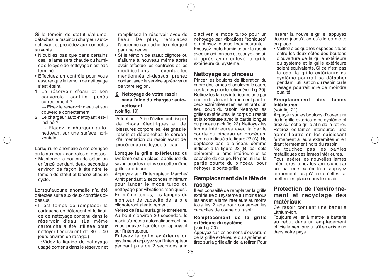 Panasonic ES8078 User Manual | Page 25 / 111