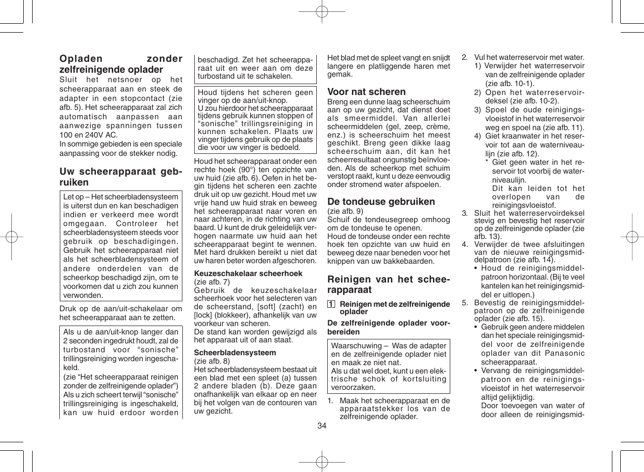 Panasonic ES8078 User Manual | Page 34 / 111