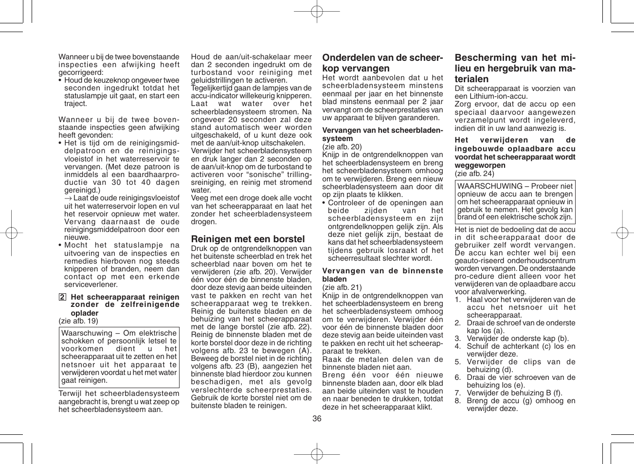 Panasonic ES8078 User Manual | Page 36 / 111