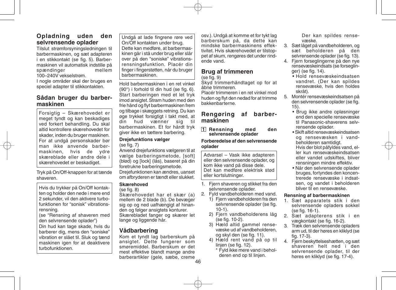 Panasonic ES8078 User Manual | Page 46 / 111
