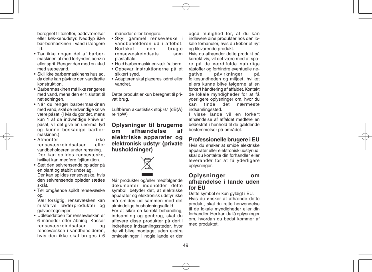 Panasonic ES8078 User Manual | Page 49 / 111