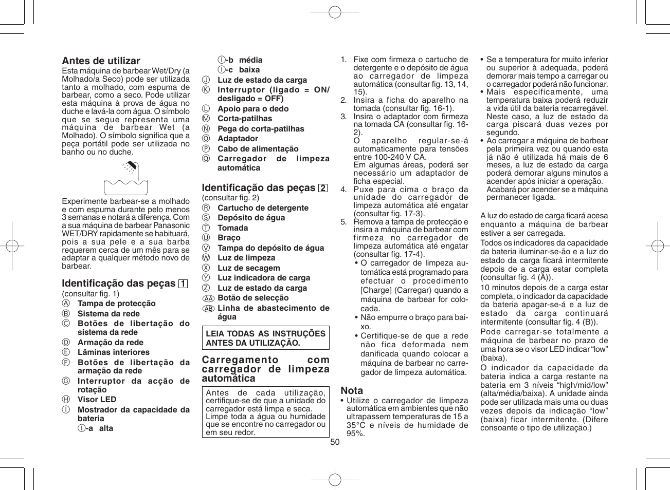 Panasonic ES8078 User Manual | Page 50 / 111